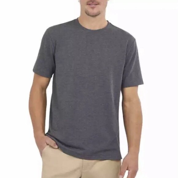 NEW Lands' End Men's M Stretch Polyester Classic Fit Dark Gray T-Shirt - Picture 1 of 7